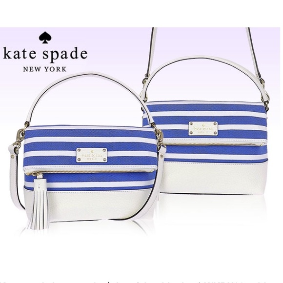 kate spade Handbags - Kate Spade Southport Mini Maria blue striped bag